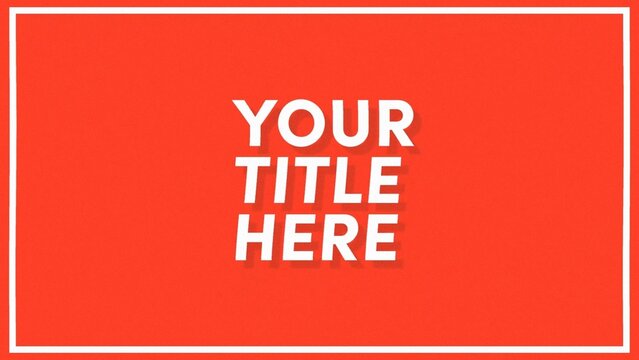 Basic Kinetic Typography Modern Title Intro