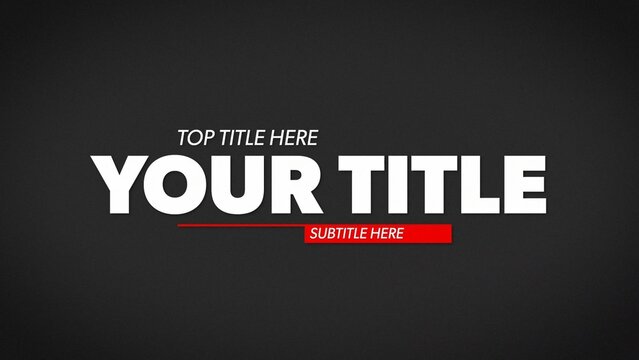 Kinetic Typography Modern Bold Title Intro