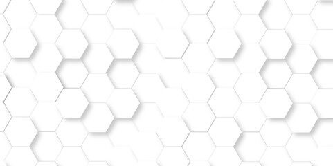 Vector white hexagonal background. Luxury White Pattern. wallpaper Illustration. Futuristic abstract honeycomb mosaic white background. geometric mesh cell texture. modern futuristic wallpaper.	
