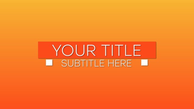 Kinetic Typography Urban Title Intro