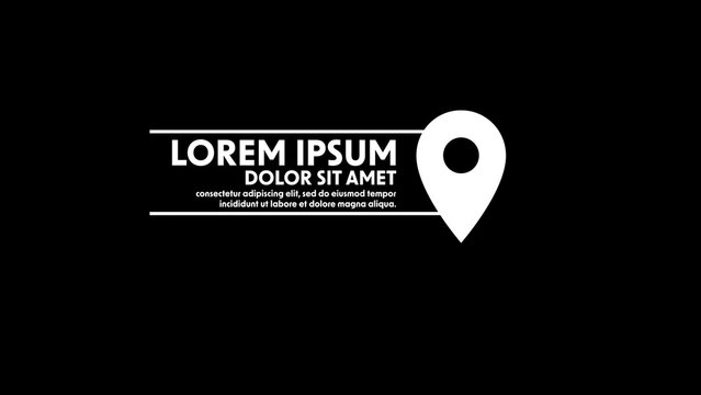 Simple Clean Location Pop Up Title