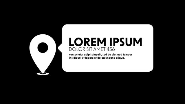 Clean Black & White Location Call Out Title