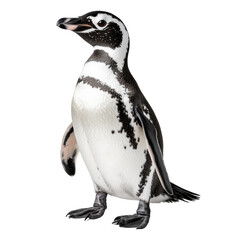 Fototapeta premium Penguin wildlife photography arctic scene on a transparent background