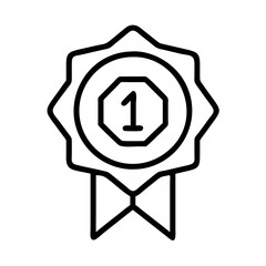 daily quest badge icon, daily quest badge line art - simple line art of daily quest badge, perfect for daily quest badge logos and icons and themed design 