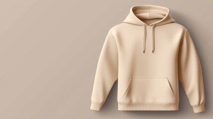 Beige Hoodie Mockup:  A Simple, Stylish, and Versatile Garment