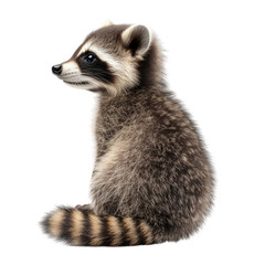 Fototapeta premium Raccoon on a transparent background animal cute 
