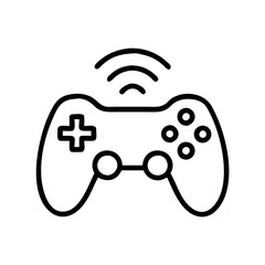 gamepad vibration icon, gamepad vibration line art - simple line art of gamepad vibration, perfect for gamepad vibration logos and icons and themed design 