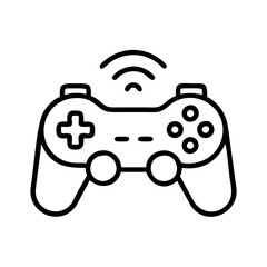 gamepad vibration icon, gamepad vibration line art - simple line art of gamepad vibration, perfect for gamepad vibration logos and icons and themed design 