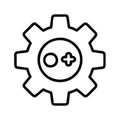 game settings gear icon, game settings gear line art - simple line art of game settings gear, perfect for game settings gear logos and icons and themed design 