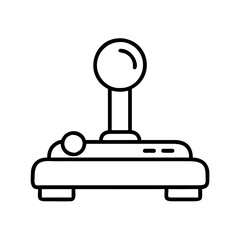 retro joystick icon, retro joystick line art - simple line art of retro joystick, perfect for retro joystick logos and icons and themed design 