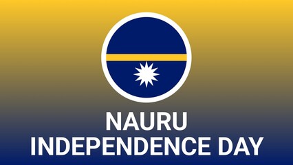 Nauru Independence Day web banner design illustration 