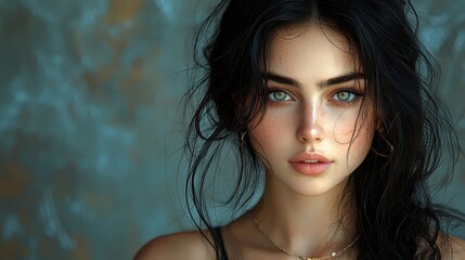 Naklejka premium Portrait of a beautiful woman.