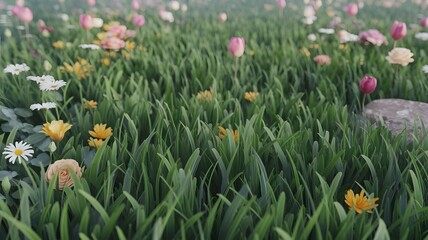 Fototapeta premium tulips in the garden