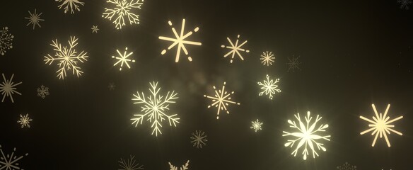 Snowflakes - Christmas Card - Snowflakes Of Paper In Frame