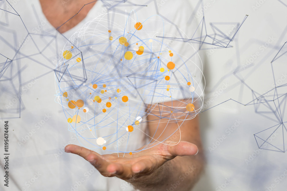 Poster the global network of people global - neural network exposure digital