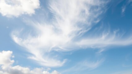 *Soft focus sky with white clouds and wispy brushstrokes, painterly effect, texture