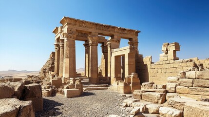 Obraz premium Ancient ruins tell stories of civilizations long past.