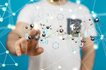 Working With New Modern Computer Show Social Network