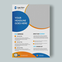 Creative Corporate Modern Business Flyer design template Or Promotional Business A4 size Brochure Design, advertise, flyer and Creative design.