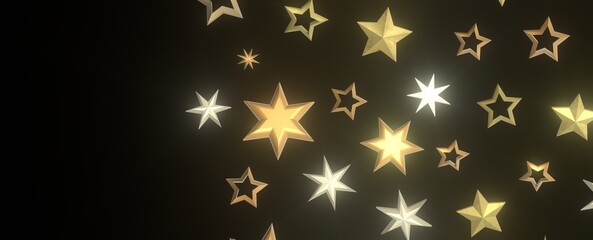 XMAS Stars - golden stars -