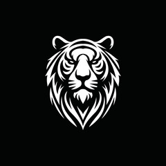 Obraz premium a tiger head logo that is scary, authoritative and charismatic