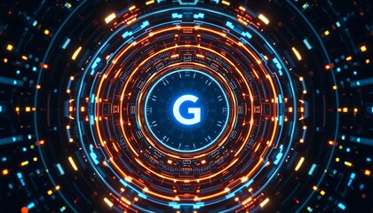 Futuristic Glowing Cybersecurity Backgrounds with High-Tech Circuit Designs – HD & 4K Generative AI Wallpapers, Generative AI