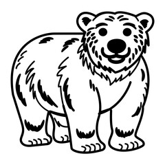 A sketchy icon of a polar bear