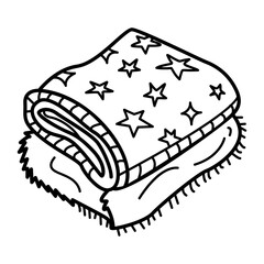 A hand drawn icon of fleece blanket