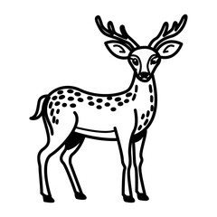 Deer icon in sketchy style