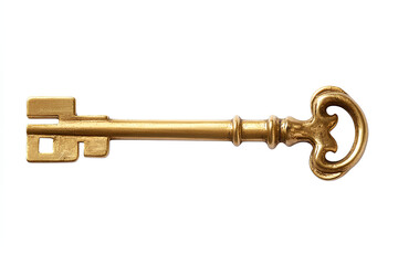 antique key isolated on white