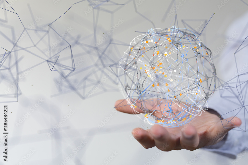 Aufkleber the global network of people global - neural network exposure digital
