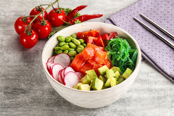 Hawaian cuisine - Poke with salmon
