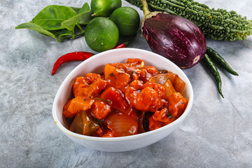 Chinese cuisine - Prawn sweet and sour sauce