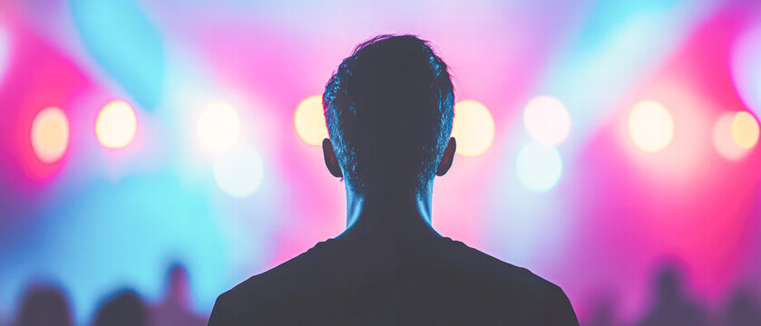 Dynamic light show ignites enthusiastic crowd at vibrant nightclub event