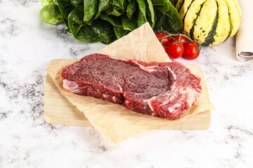 Raw rib eye beef premium steak