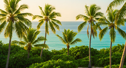 Obraz premium Tropical Background for Summer Nature.