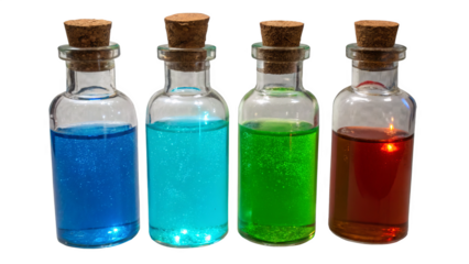 Potions isolated on a transparent background.