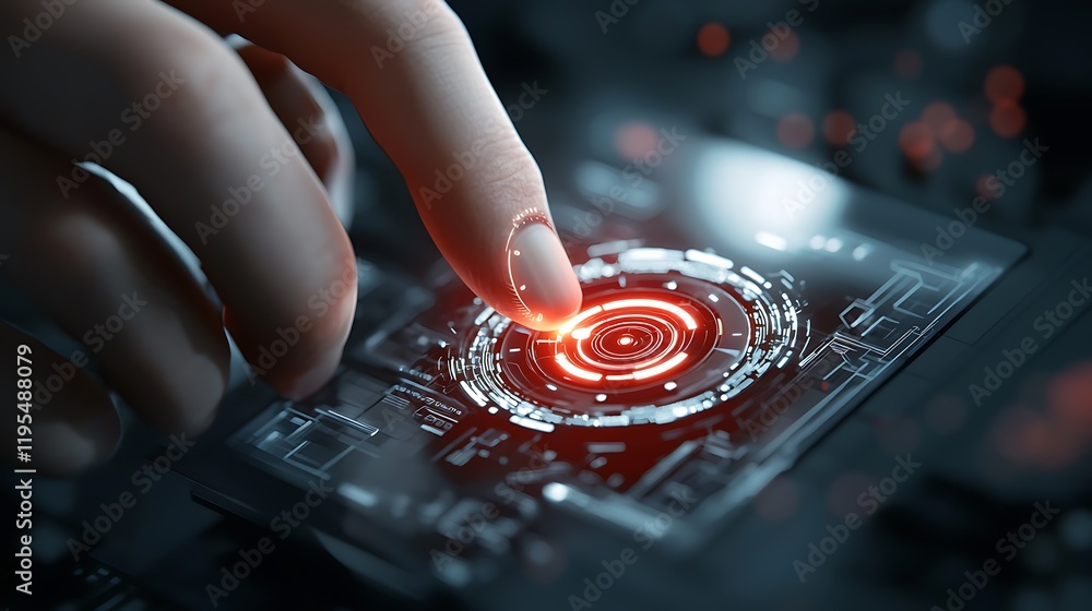 Poster holographic security badge cracking under cyberattack concept with futuristic digital interface abst