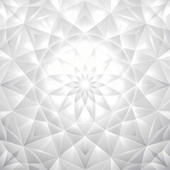 Fototapeta premium Elegant White Geometric Floral Pattern Background Design Texture art grey soft light shiny motif 