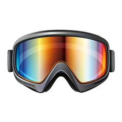 Ski goggles isolated on a transparent background.