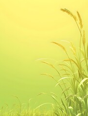 Captivating Wheat Field with Elegant 3D Gradient Background