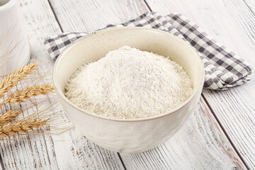 Wheat flour heap for bake
