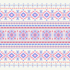 Blue and Pink geometric seamless pattern for design and decorate fabric