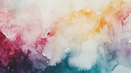 Obraz premium Vibrant watercolor abstract artwork showcasing seamless pastel colors flowing gracefully in organic shapes