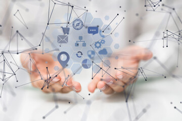 Business intelligence analyst dashboard on virtual