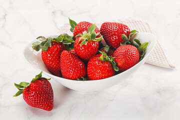 Sweet srawberry in the bowl