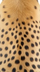 Close-up Soft Golden Cheetah Fur Texture. AI Generated