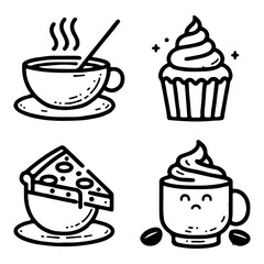 bread icon minimal lines on white background