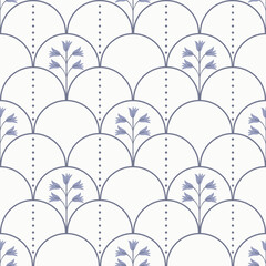 seamless pattern with flowers and dots