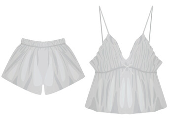 T shirt and shorts. vector